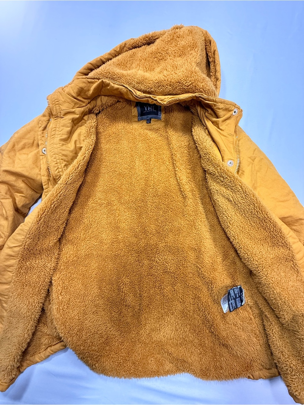 YMI Women's Mustard Hooded Puffer Jacket - Picture 2 of 10